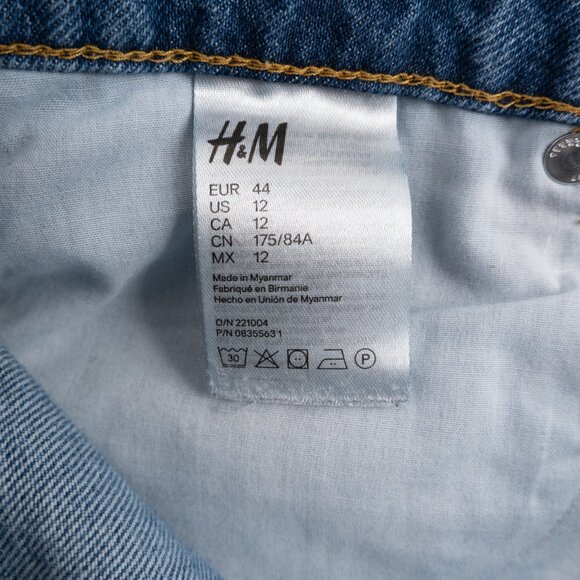 H&M Vintage Shorts High Waist button fly Jean shorts size 12 - Picture 4 of 8